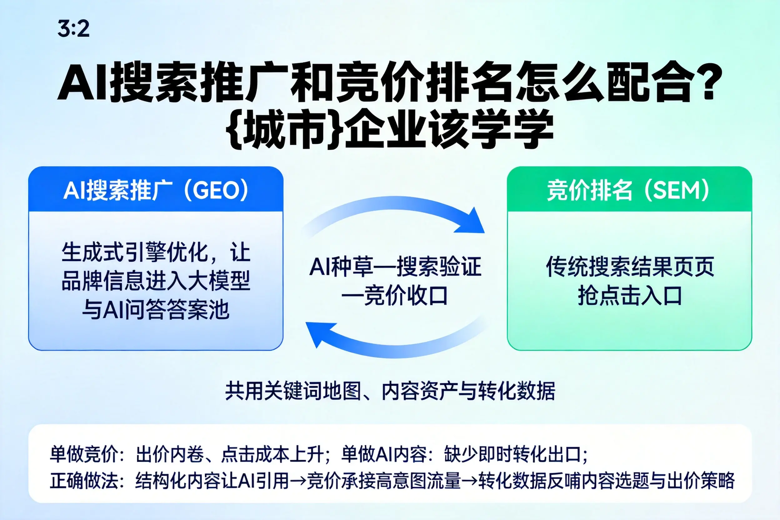 AI搜索推广和竞价排名怎么配合？益阳企业该学学
