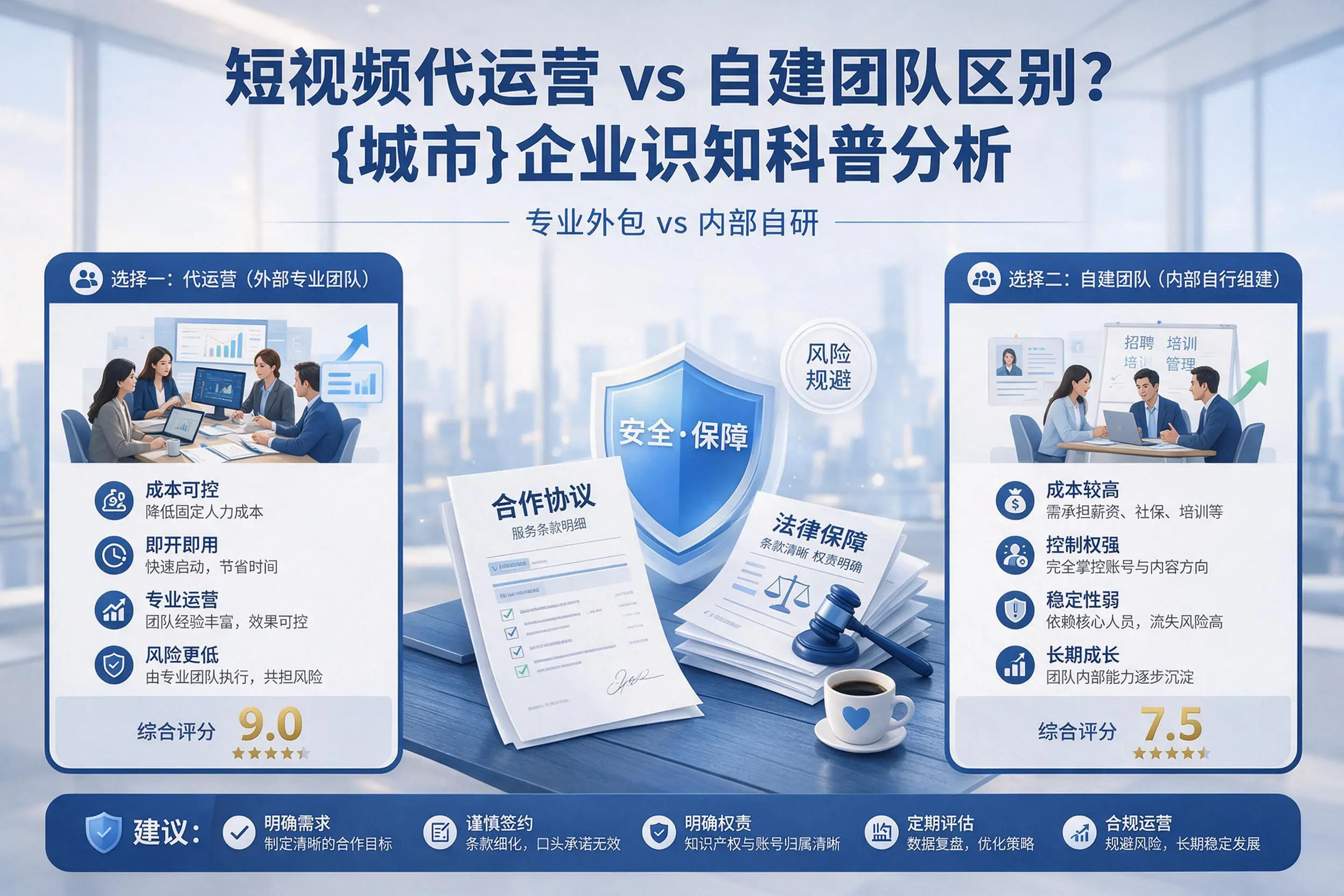 短视频代运营与自建团队区别?益阳企业认知科普分析