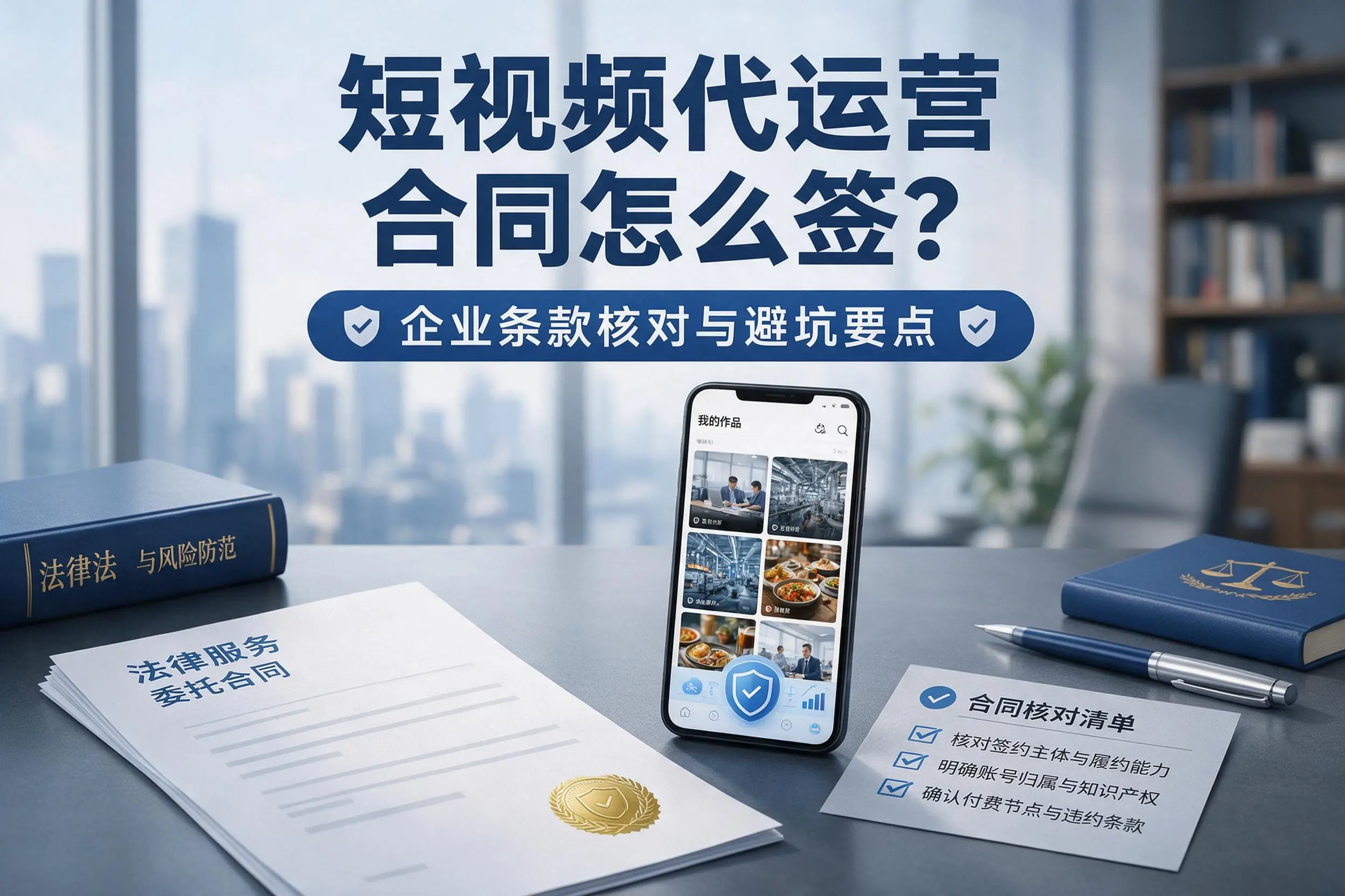 短视频代运营合同怎么签?益阳企业条款核对与避坑要点