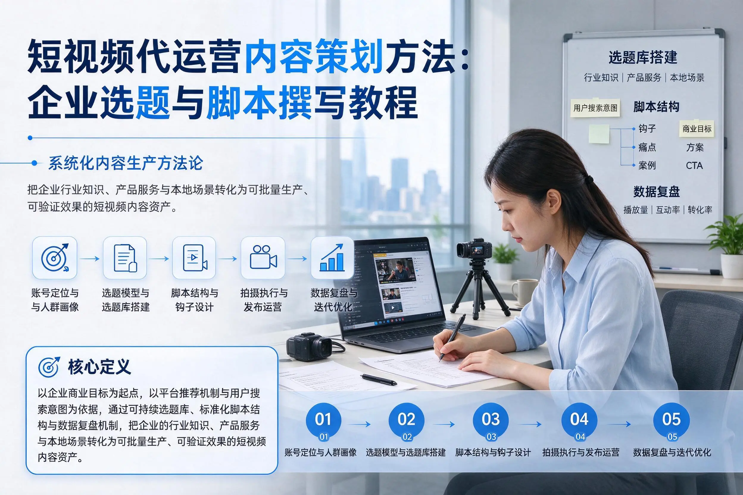 短视频代运营内容策划方法:益阳企业选题与脚本撰写教程