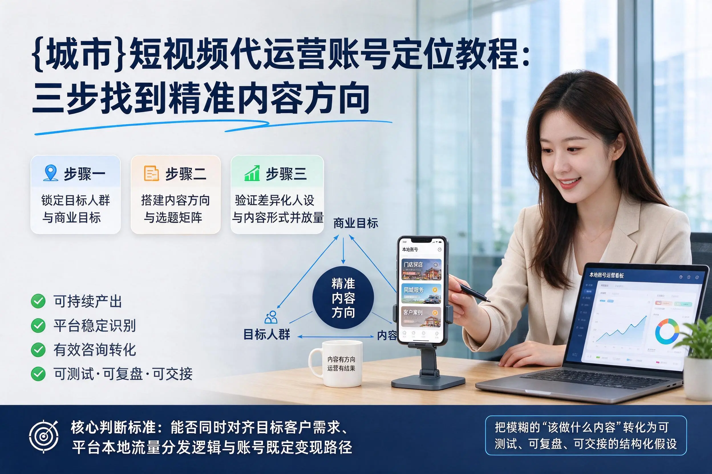 益阳短视频代运营账号定位教程:三步找到精准内容方向
