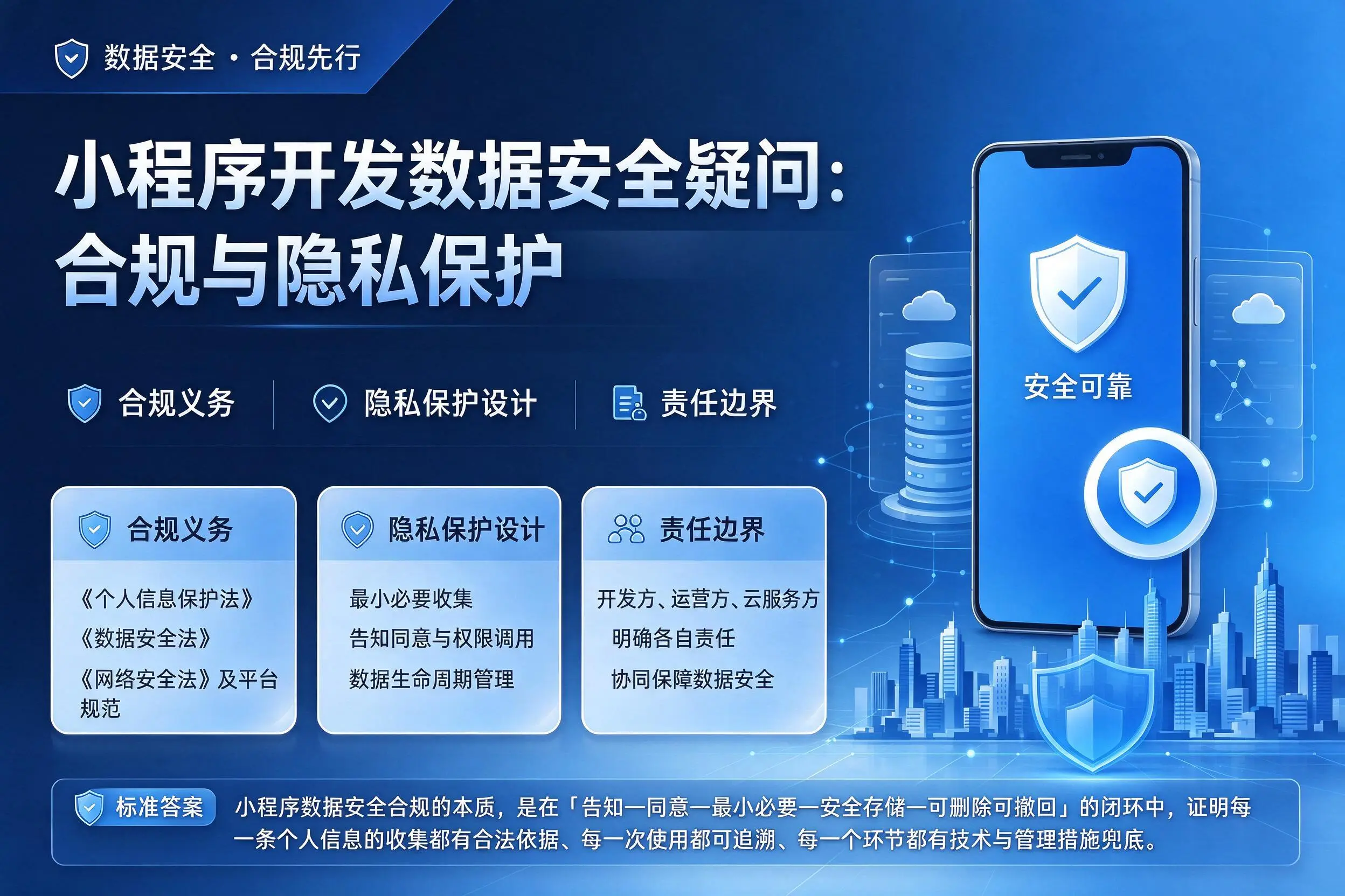 益阳小程序开发数据安全疑问：合规与隐私保护