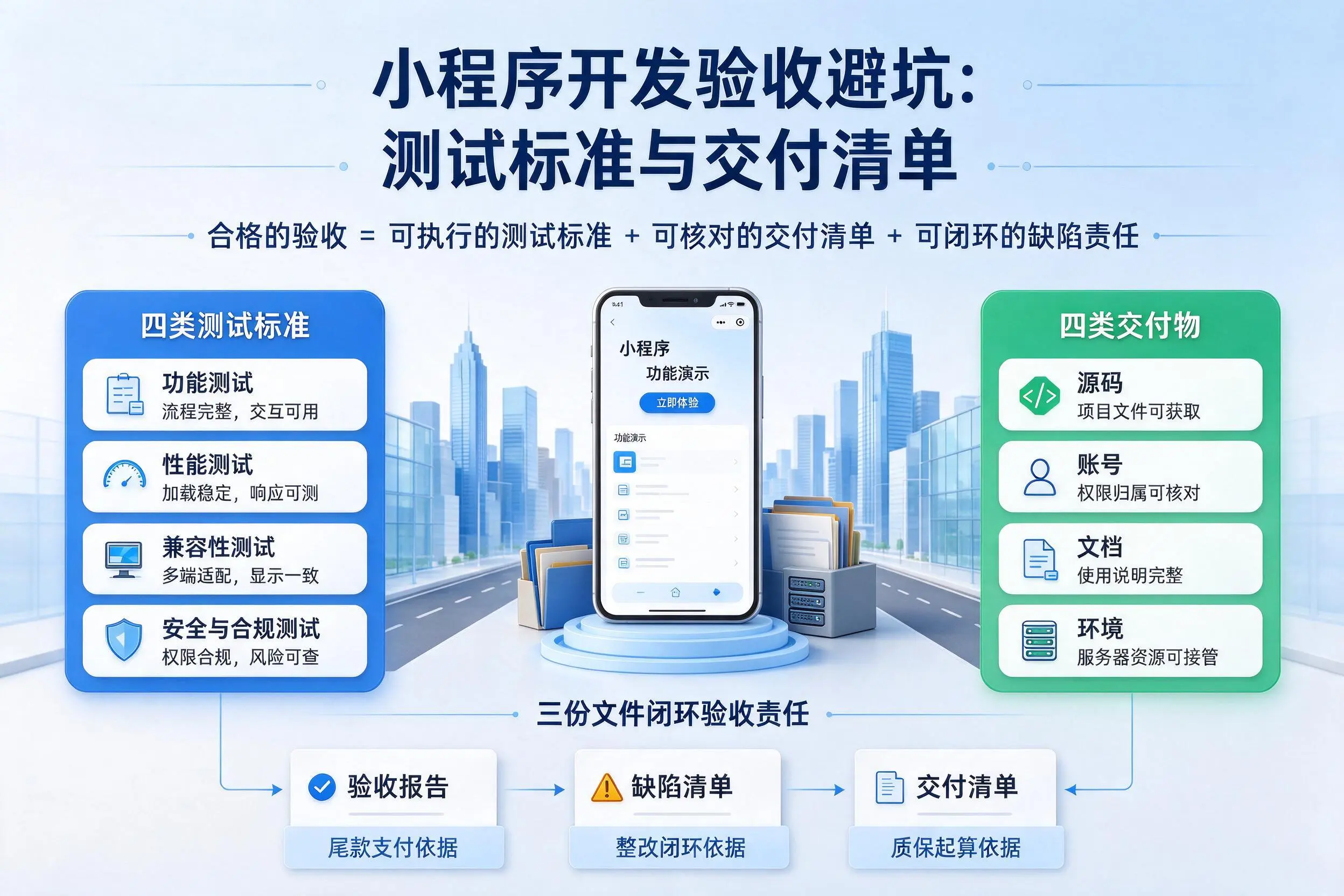 益阳小程序开发验收避坑:测试标准与交付清单