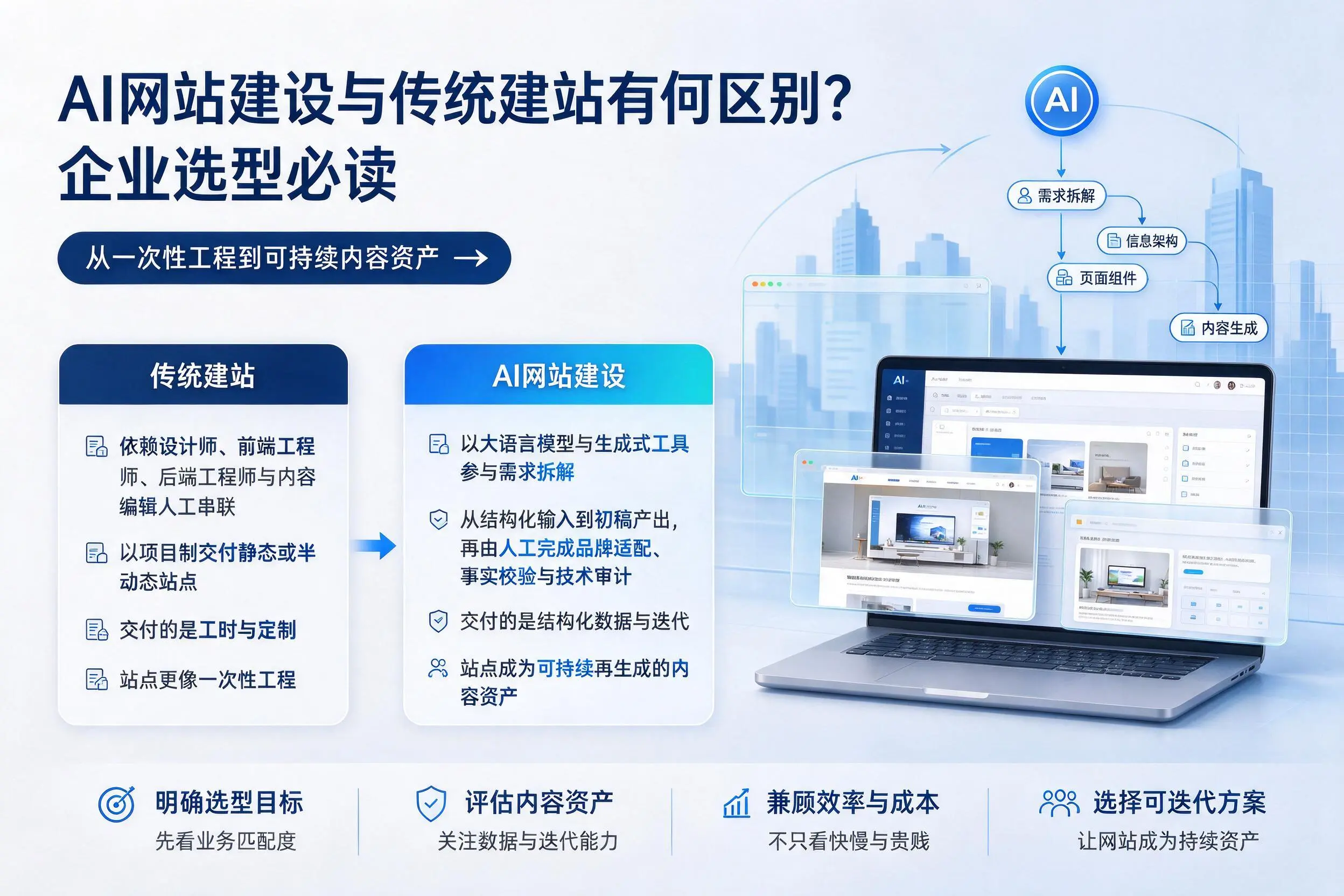 AI网站建设与传统建站有何区别？益阳企业选型必读