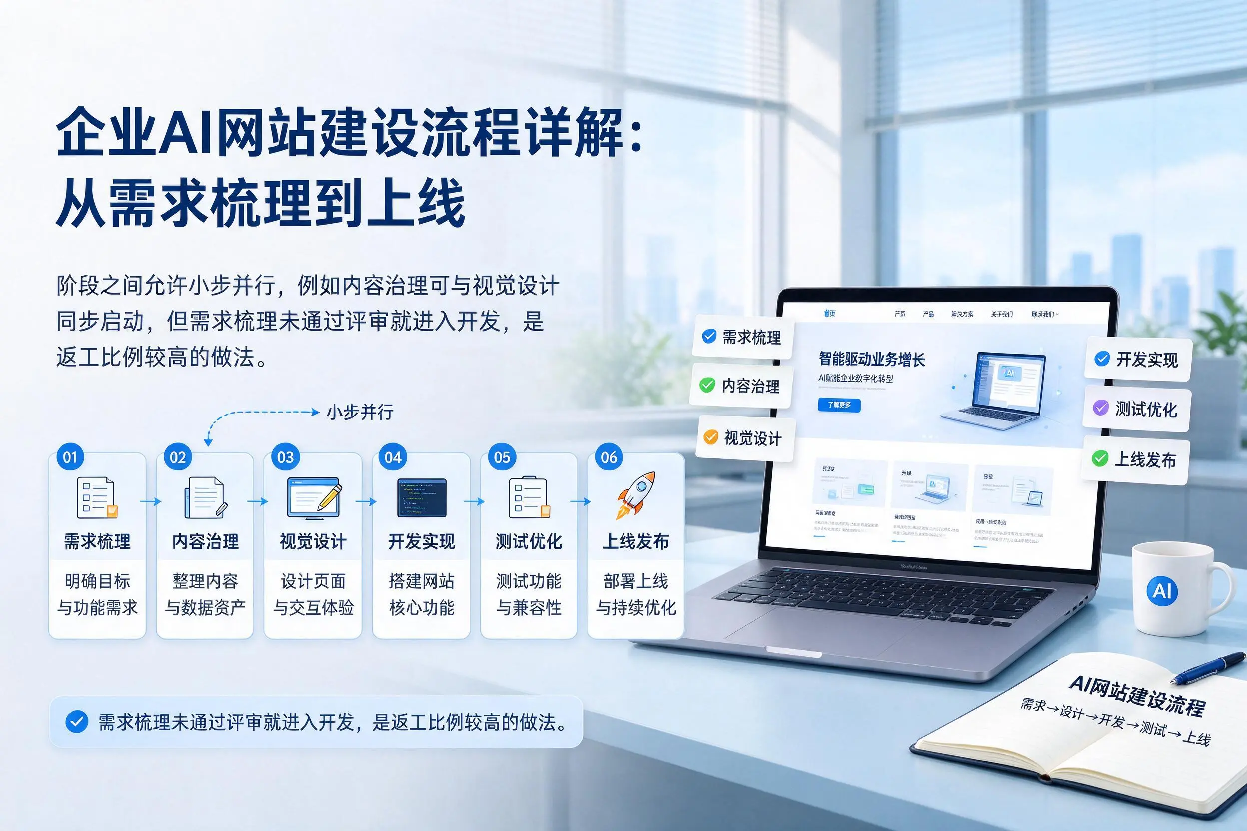 益阳企业AI网站建设流程详解：从需求梳理到上线