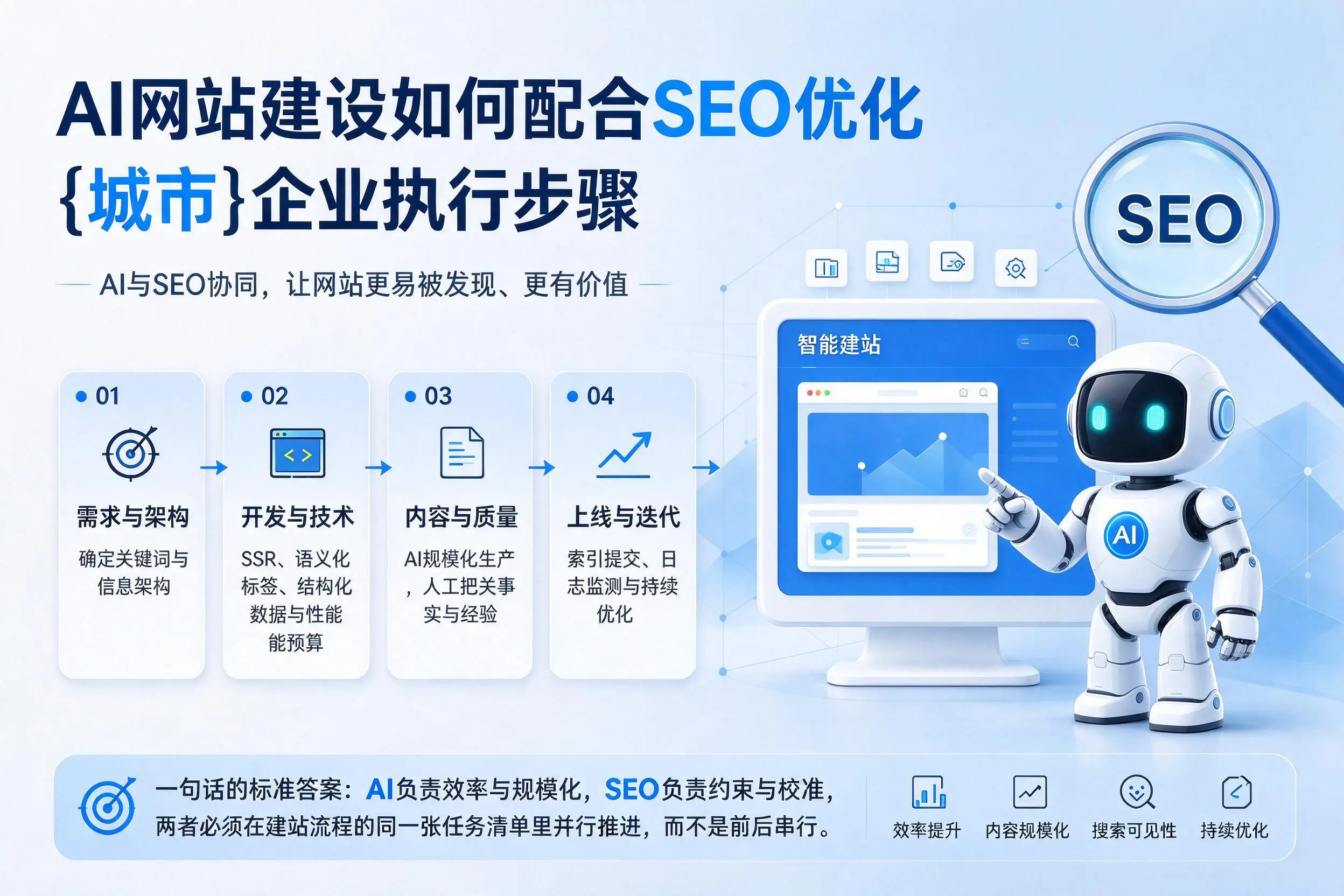 AI网站建设如何配合SEO优化,益阳企业执行步骤