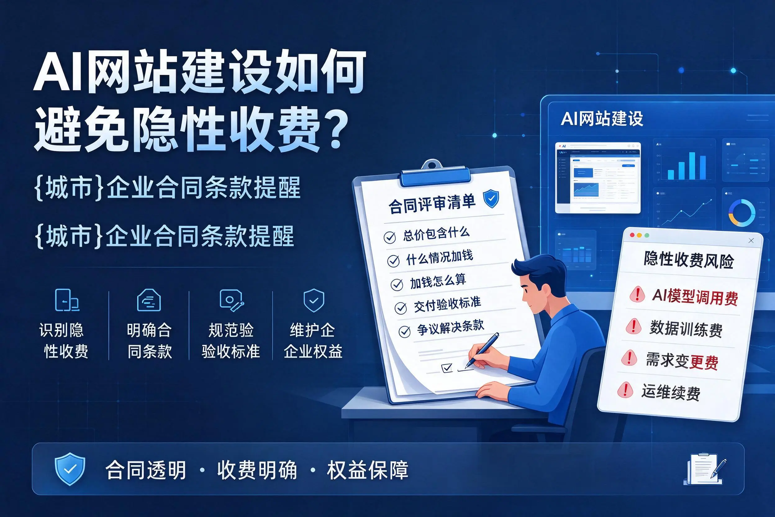 AI网站建设如何避免隐性收费?益阳企业合同条款提醒