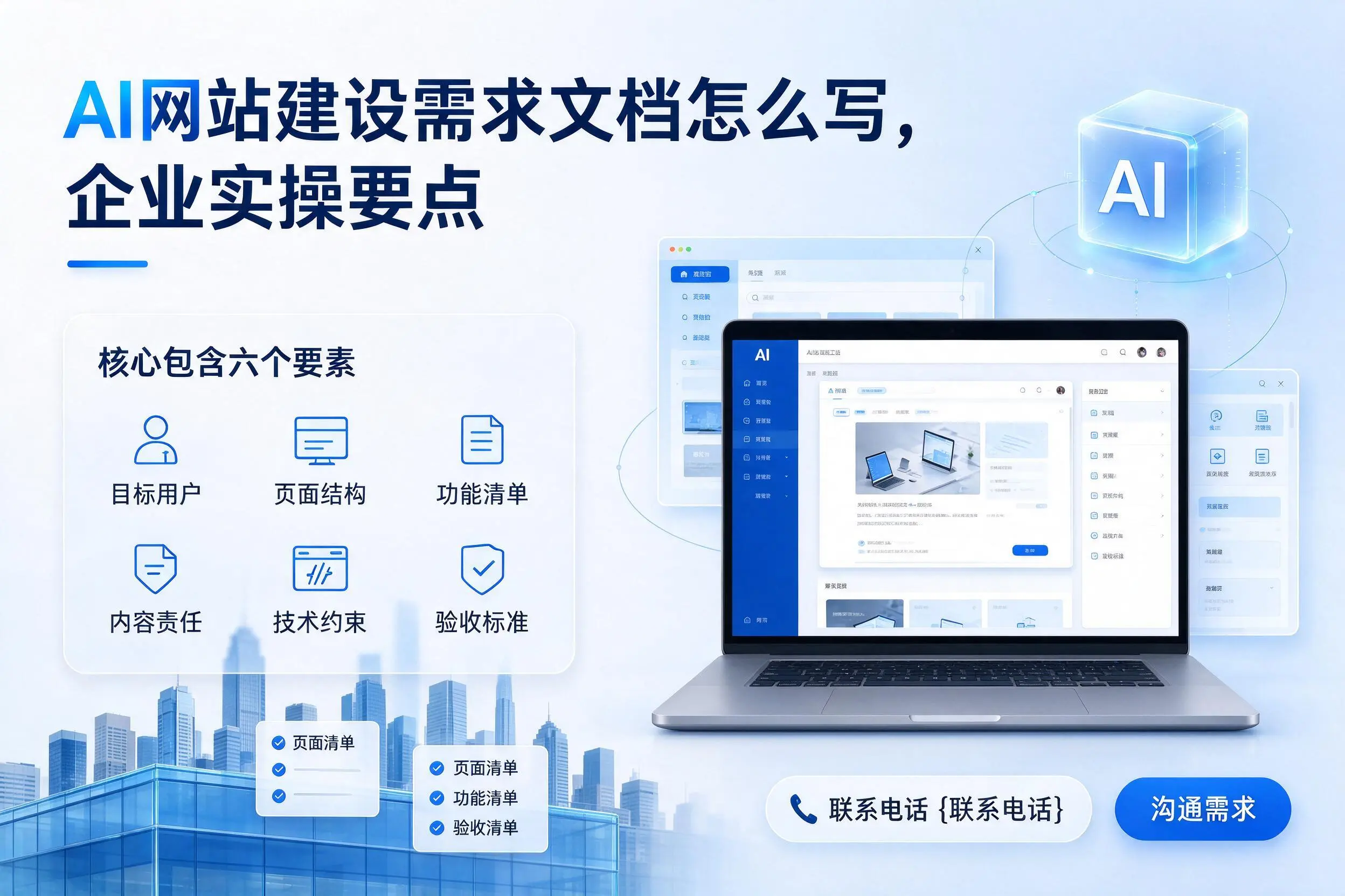 AI网站建设需求文档怎么写,益阳企业实操要点